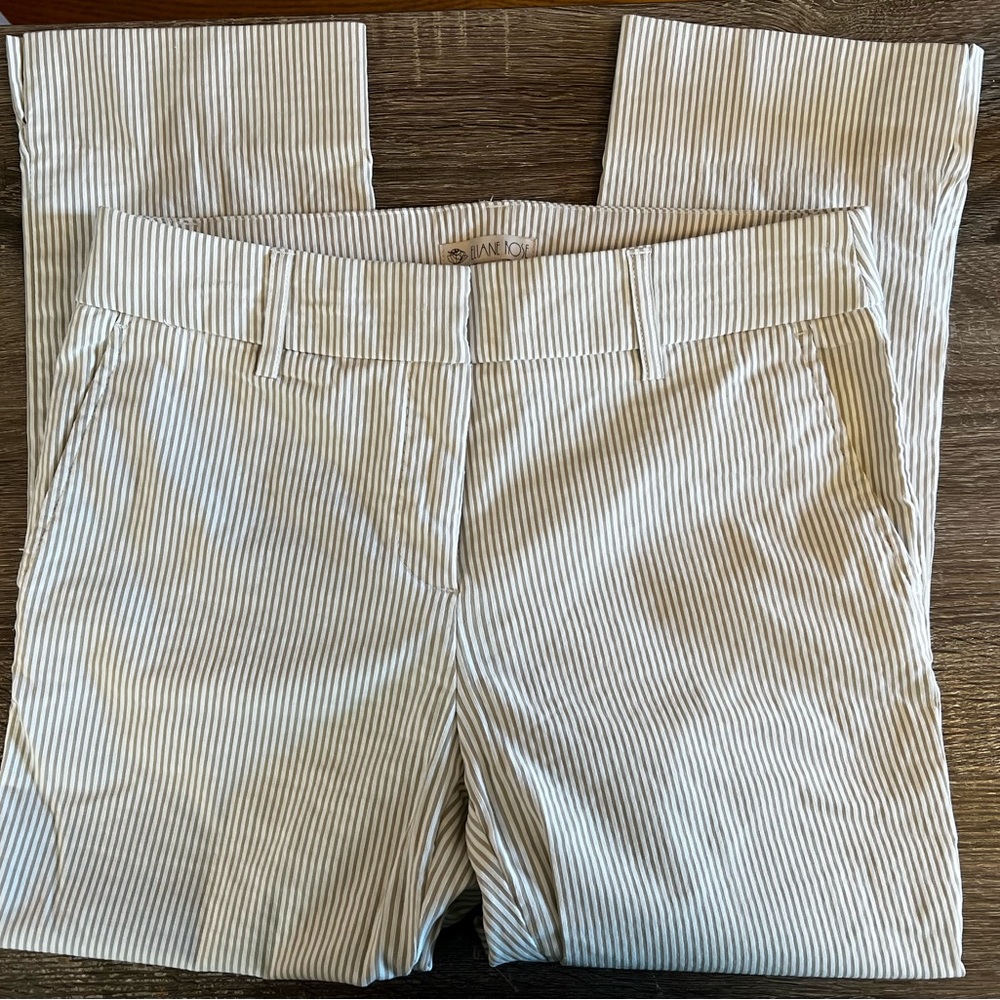 Elaine Rose slacks.  Size:6 Color: cream and tan like new condition